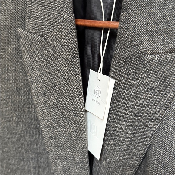 ❌ZARA wool blend herringbone blazer - Picture 7 of 9
